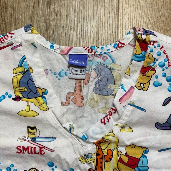 Disney Winnie the Pooh & Friends Dental Hygienist Scrub Top - Picture 4 of 11